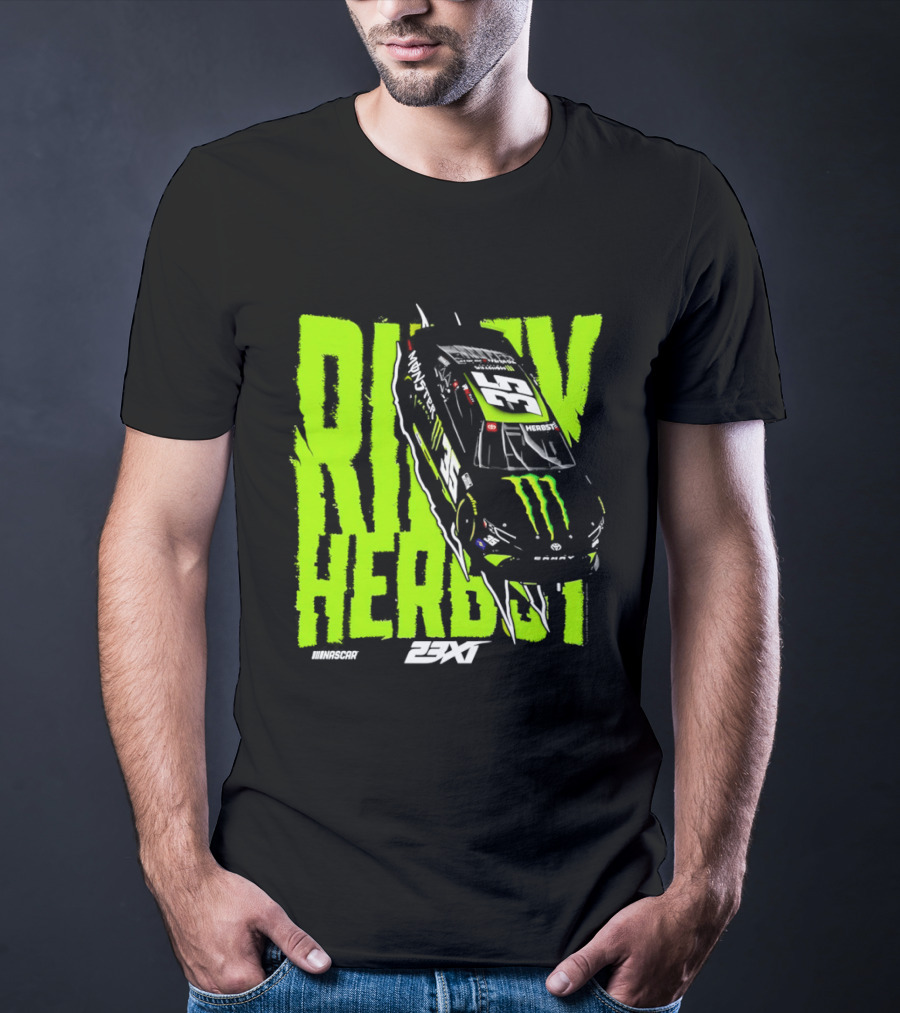Riley Herbst No 35 Toyota Camry Monster Energy Racing 23XI NASCAR T-Shirt