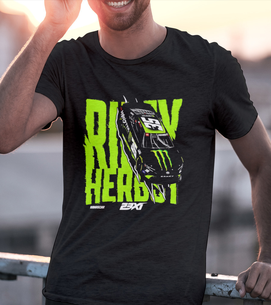 Riley Herbst No 35 Toyota Camry Monster Energy Racing 23XI NASCAR T-Shirt