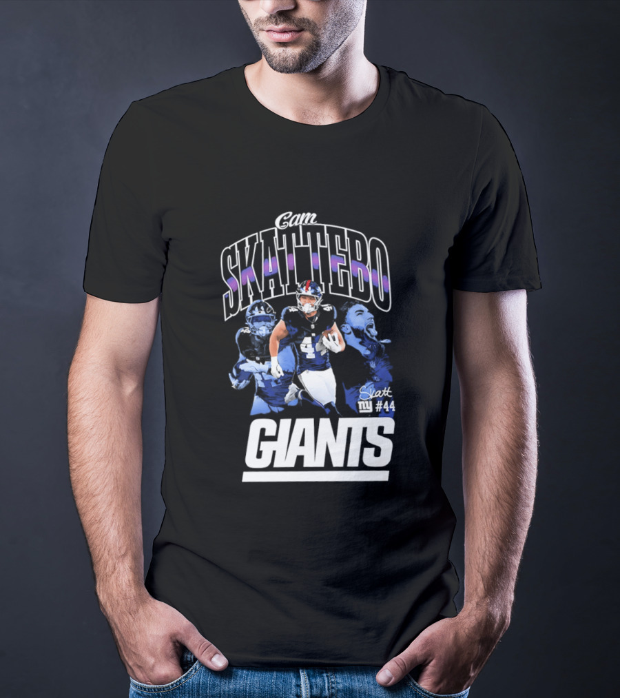 Giant Skattebo Giants Football Blue Sports Team #34 T-Shirt