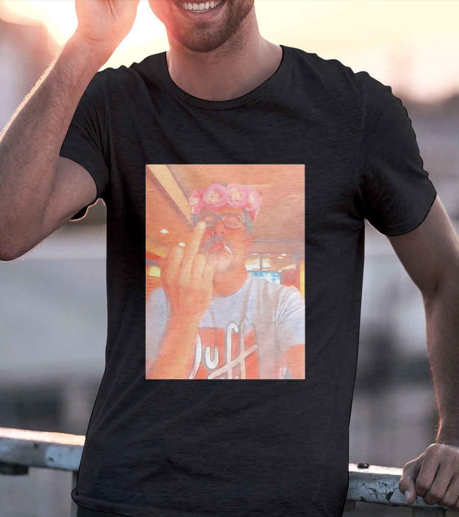 Jeffrey Dean Morgan The Walking Dead Negan Roses And The Middle Finger T-Shirt