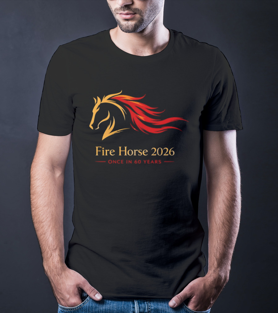Fire Horse 2026 Once In 60 Years Chinese New Year T-Shirt