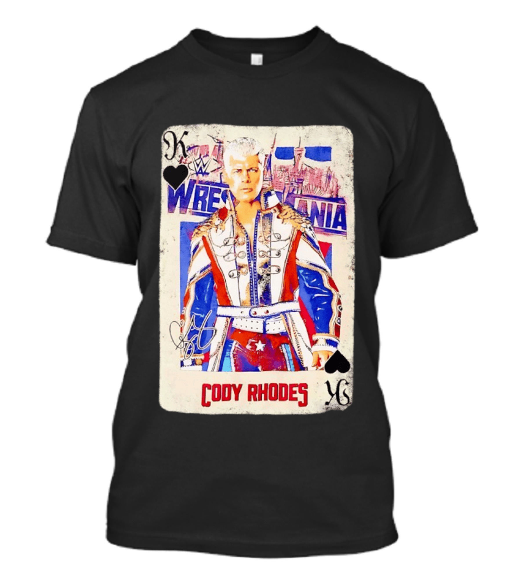 WrestleMania Cody Rhodes The American Nightmare WWE Playing Card T-Shirt