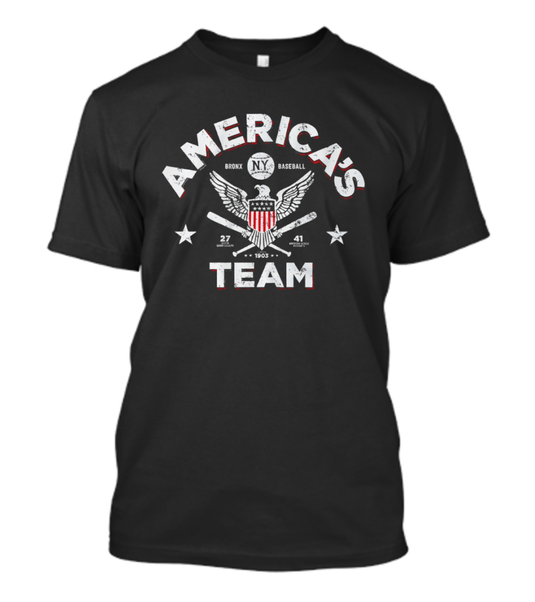America's Team Eagle Baseball 1941 Yankees T-Shirt