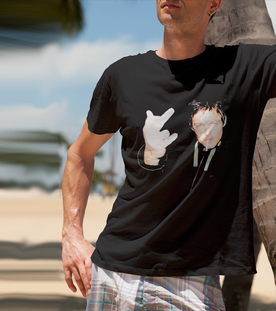 Norman Reedus The Walking Dead Daryl Dixon Middle Finger Smoking T-Shirt