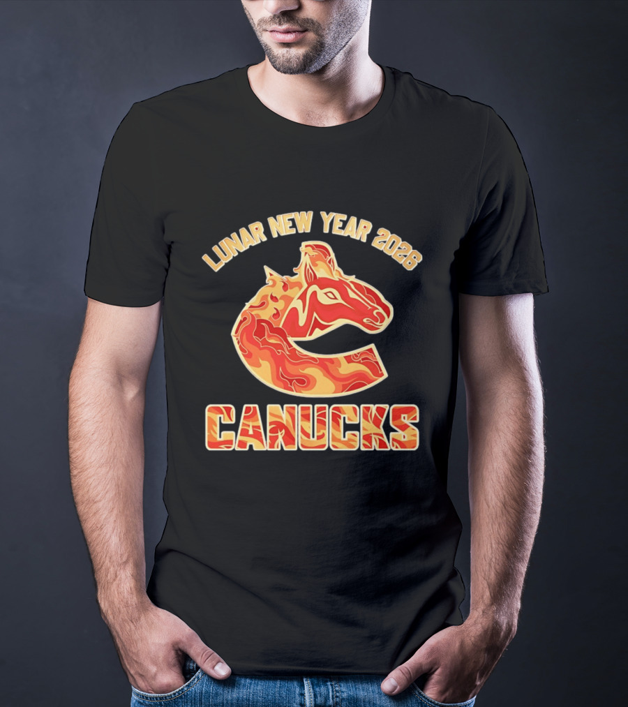 Lunar New Year 2026 Vancouver Canucks Horse T-Shirt