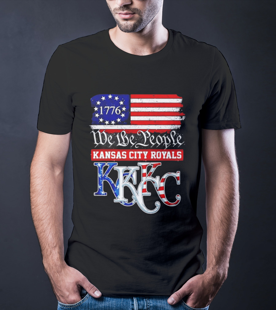 1776 We The People Kansas City Royals USA Flag KC T-Shirt