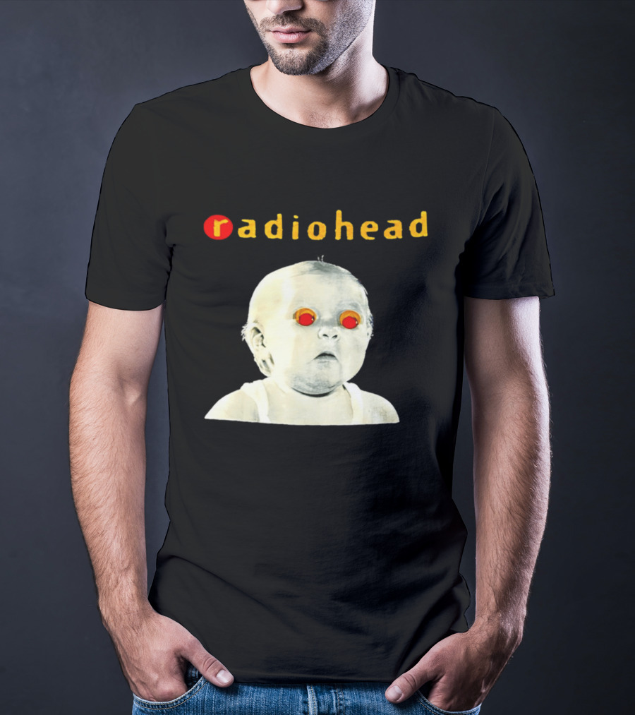 Radiohead Red Eyes Baby Face With Creepy Expression T-Shirt