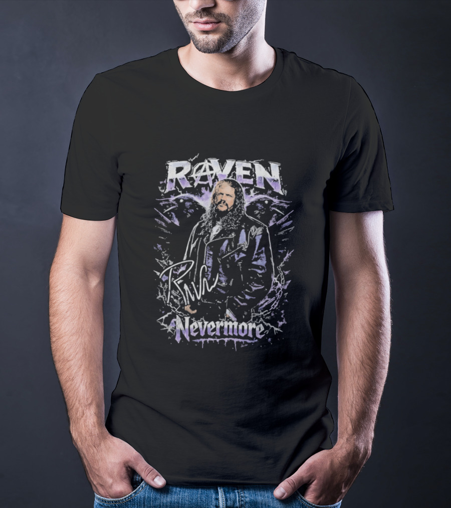 Raven Nevermore Beard Wrestling T-Shirt
