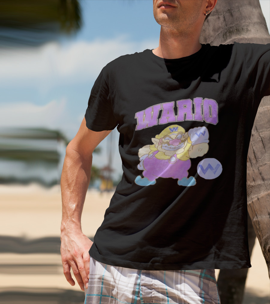Wario Character With Purple T-Shirt
