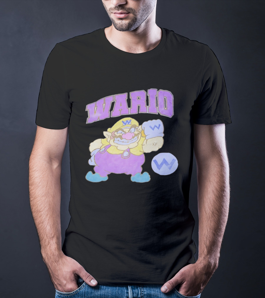 Wario Character With Purple T-Shirt