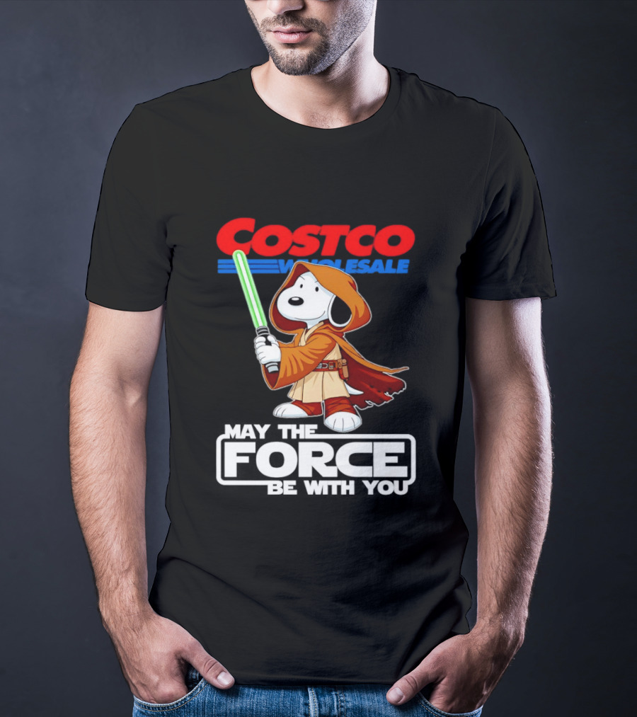 Snoopy Costco Wholesale May The Force Be With You Star Wars Jedi Lightsaber T-Shirt