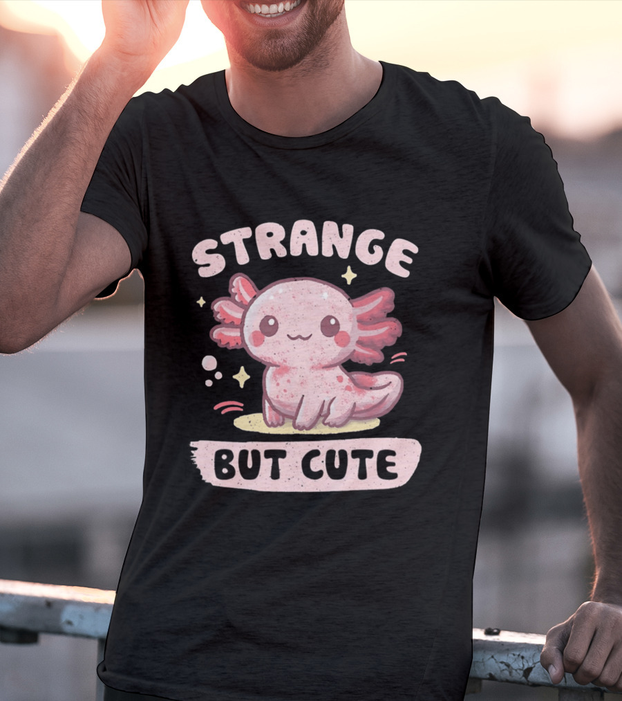 Strange But Cute Axolotl Cartoon T-Shirt