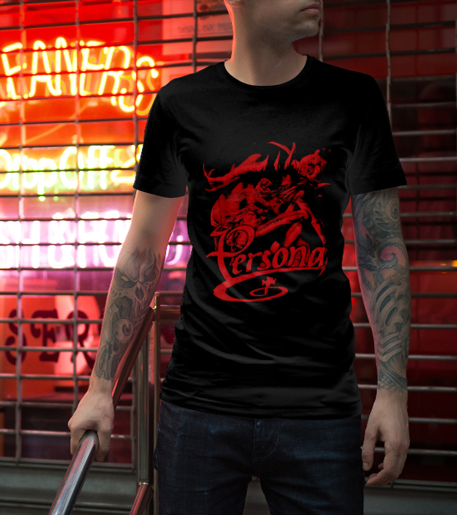 Persona Arsene Protagonist Red Gothic Anime T-Shirt