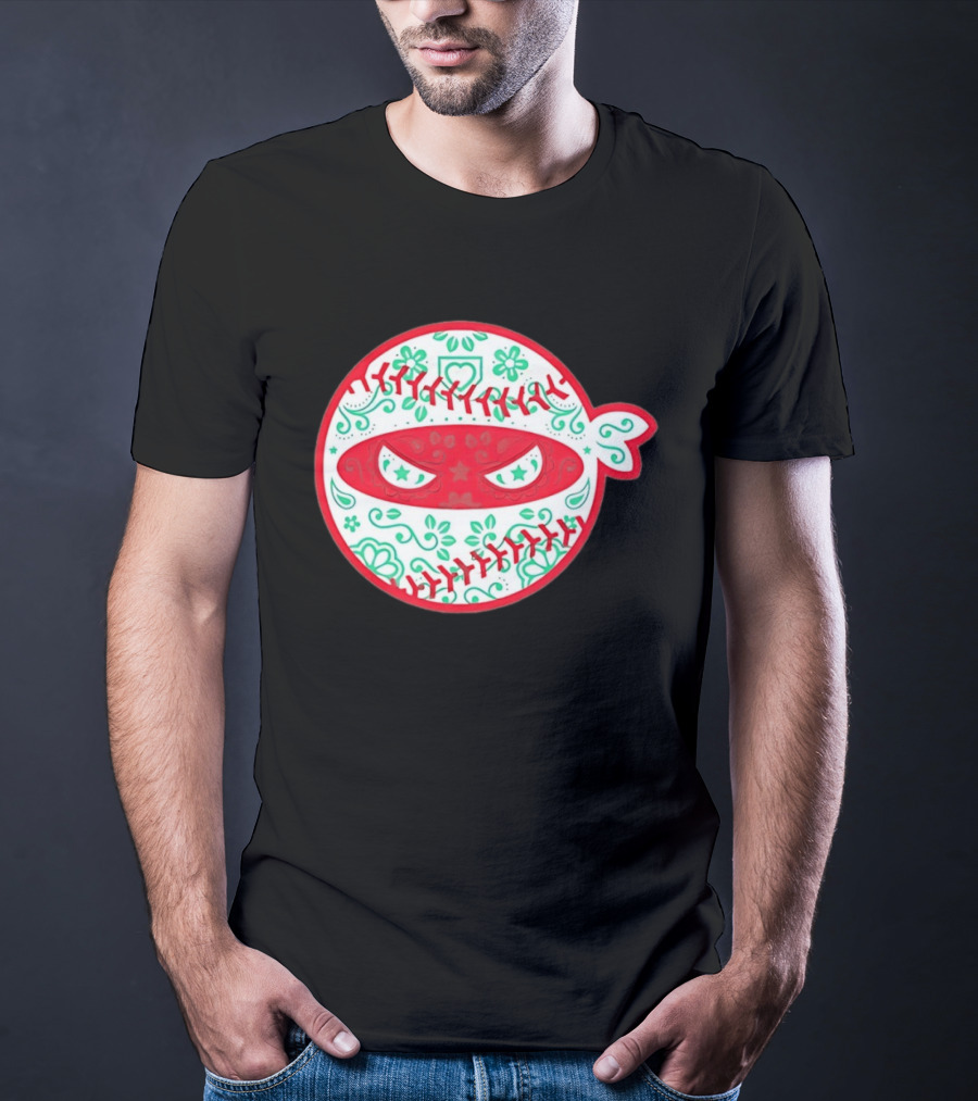 Pitching Ninja Mexico Baseball Dia De Los Muertos T-Shirt