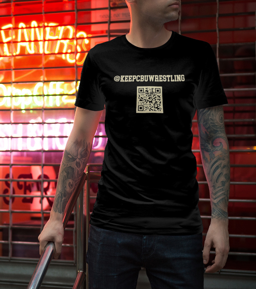 @KeepCBUWrestling QR Code T-Shirt