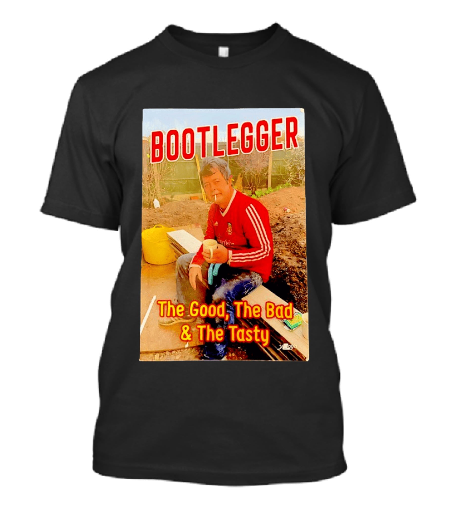 Bootlegger The Good The Bad And The Tasty Football Fan In Red Soccer Jersey T-Shirt