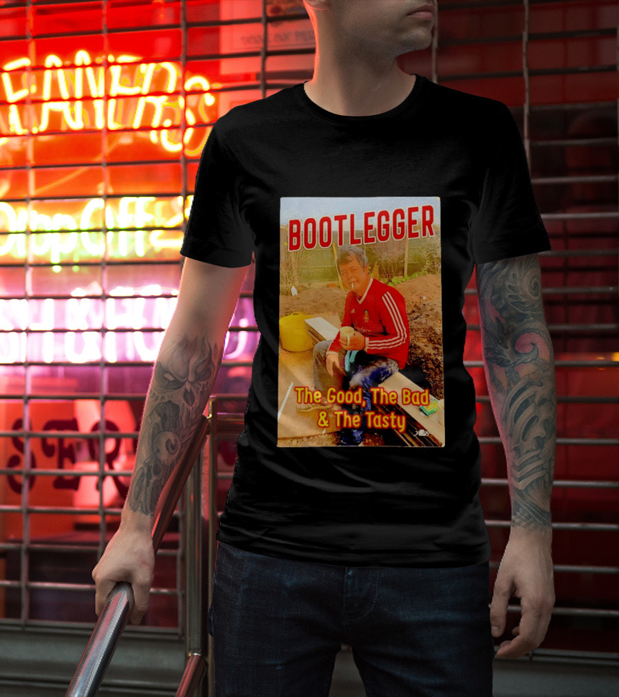 Bootlegger The Good The Bad And The Tasty Football Fan In Red Soccer Jersey T-Shirt