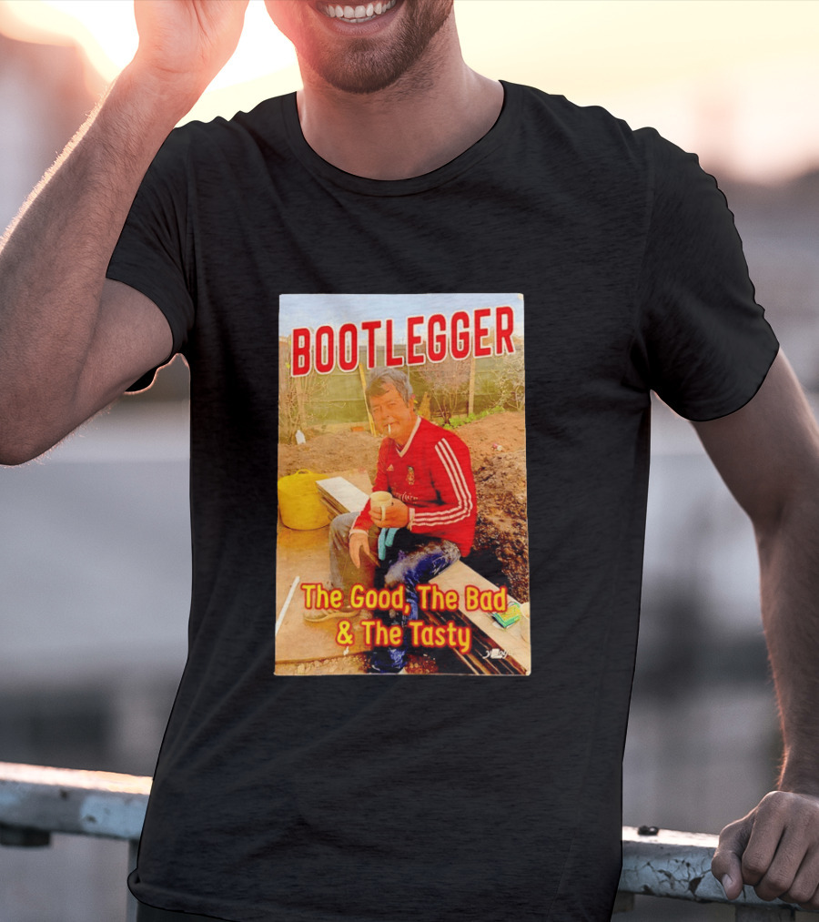 Bootlegger The Good The Bad And The Tasty Football Fan In Red Soccer Jersey T-Shirt