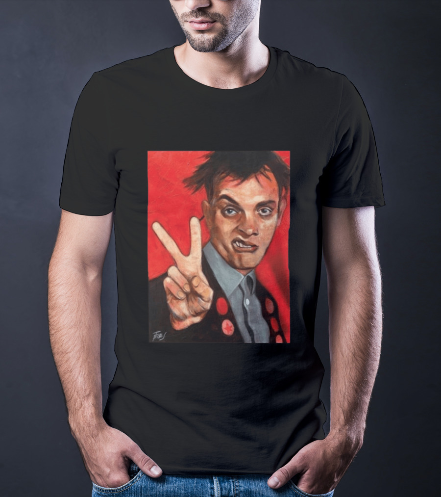 Chris Robinson Vivyan Rick Young Ones Portrait Two Finger Gesture T-Shirt