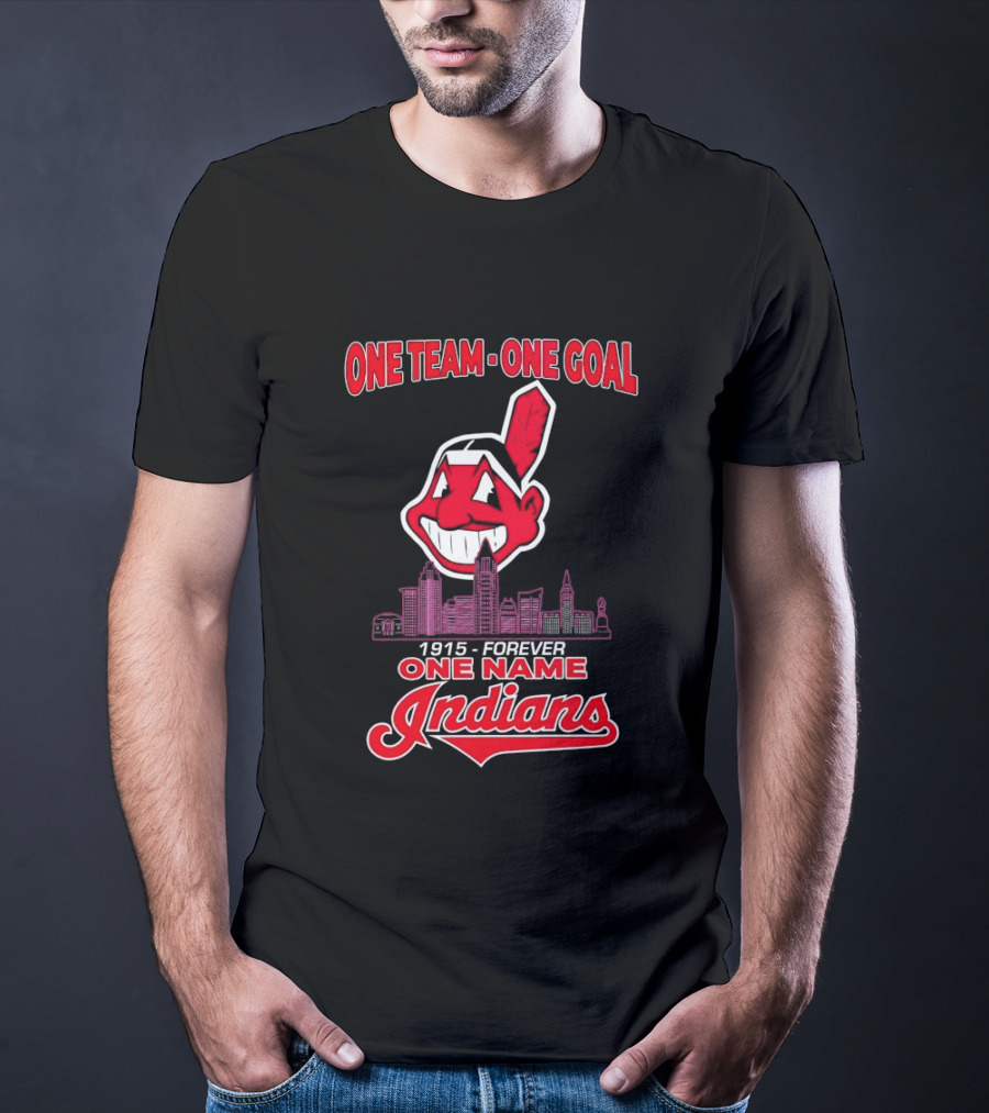 Cleveland Guardians One Team One Goal 1915 Forever One Name Indians T-Shirt