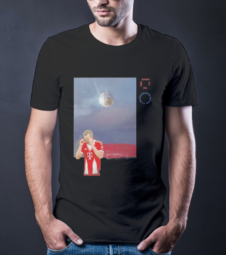 Harry Kane Bayern Munich Disco Ball Football T-Shirt
