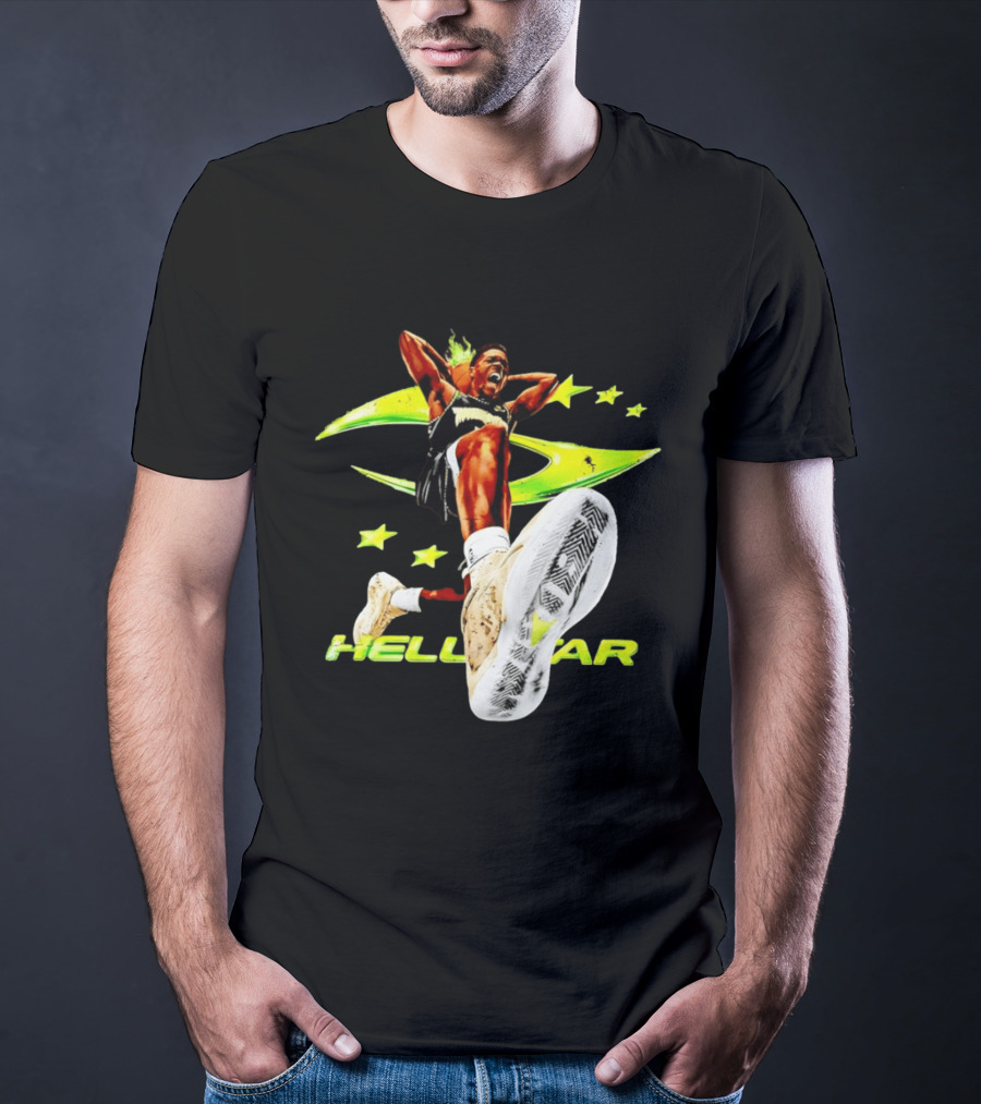 Hell Star Anthony Edwards Minnesota Timberwolves Dunk Flame T-Shirt