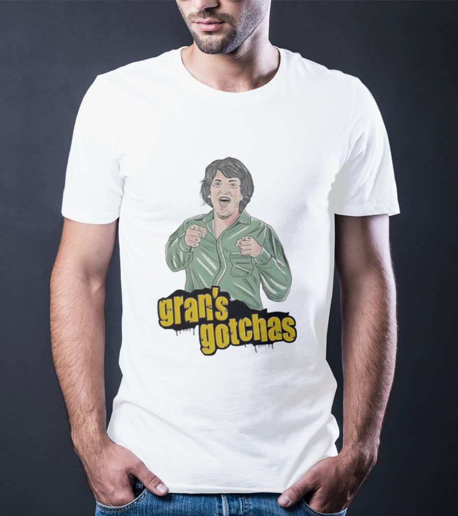 Gran's Gotchas Chris Lilley Angry Boys Character Shushing T-Shirt