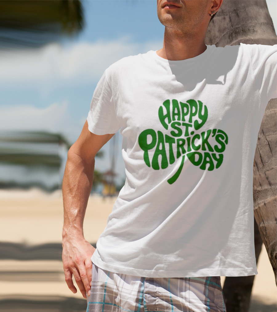 Happy St. Patrick's Day Green Clover Shamrock Celebration T-Shirt