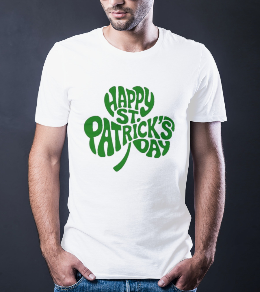Happy St. Patrick's Day Green Clover Shamrock Celebration T-Shirt