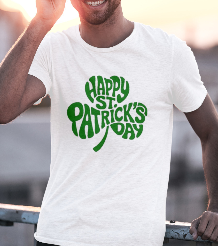 Happy St. Patrick's Day Green Clover Shamrock Celebration T-Shirt