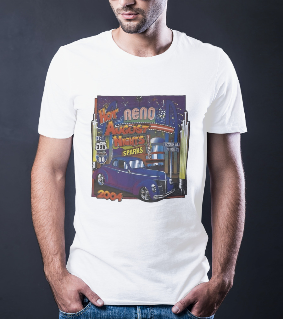 Hot August Nights Reno Sparks 2004 Classic Car Show Interstate 395 Victorian Avenue T-Shirt