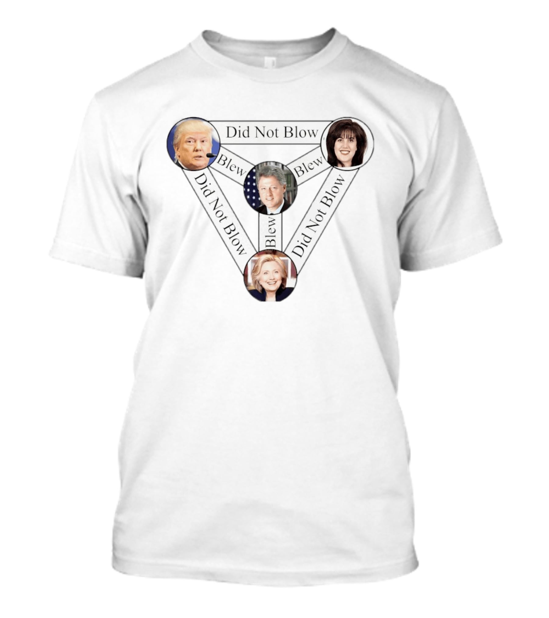 Donald Trump Bill Clinton Monica Lewinsky Hillary Clinton Did Not Blow Blew T-Shirt