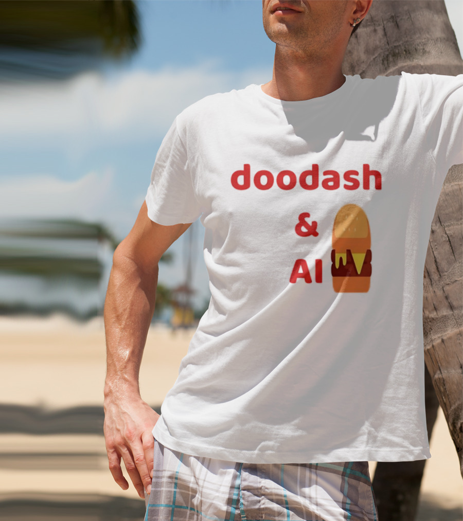 Doodash AI Burger Fast Food Delivery T-Shirt
