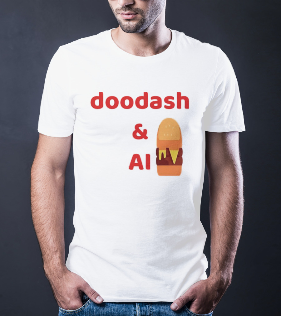 Doodash AI Burger Fast Food Delivery T-Shirt