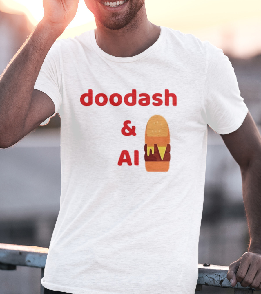 Doodash AI Burger Fast Food Delivery T-Shirt