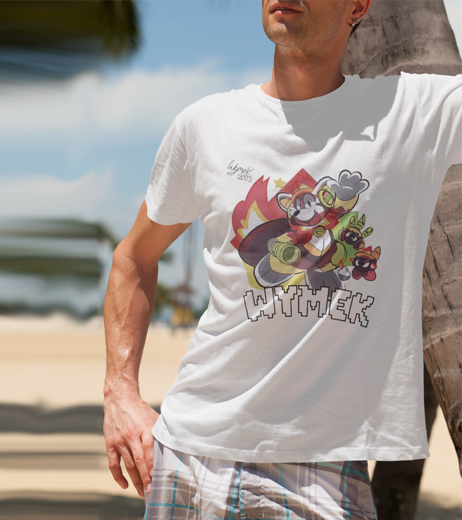 Wymek 2025 Hedgehog Character With Vibrant Colors And Companions T-Shirt