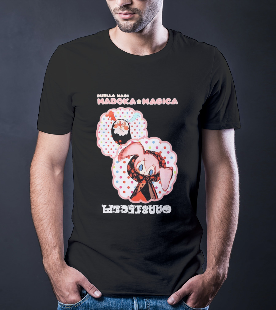 Puella Magi Madoka Magica Cute Kawaii Kyubey Quilt T-Shirt