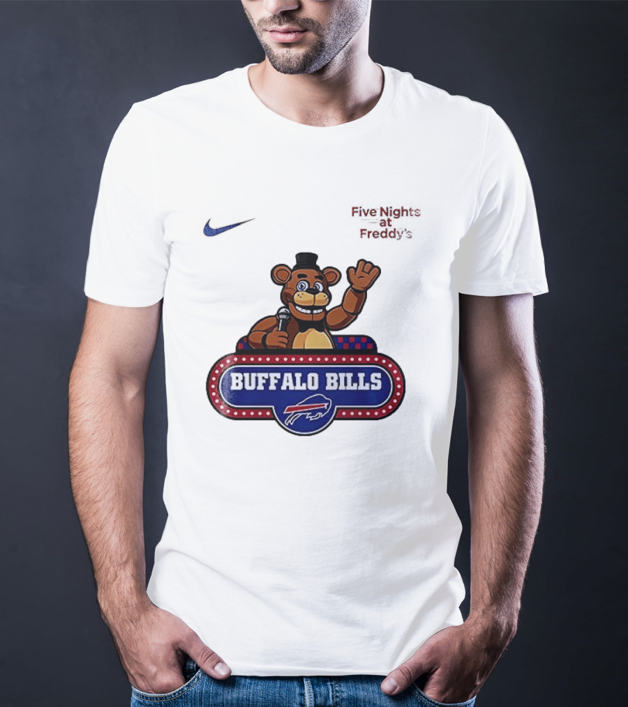 Buffalo Bills Five Nights At Freddy's Freddy Fazbear Collaboration T-Shirt