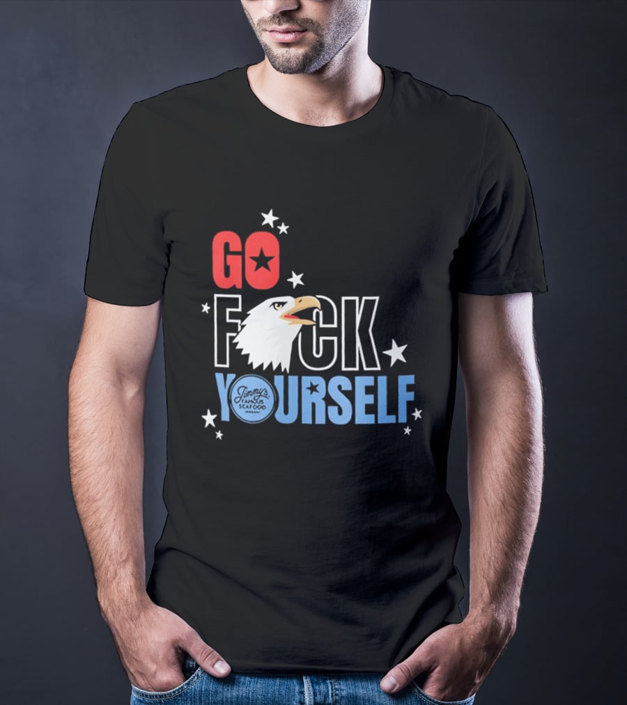 Go Fck Yourself Eagle Star Patriotic Humor T-Shirt