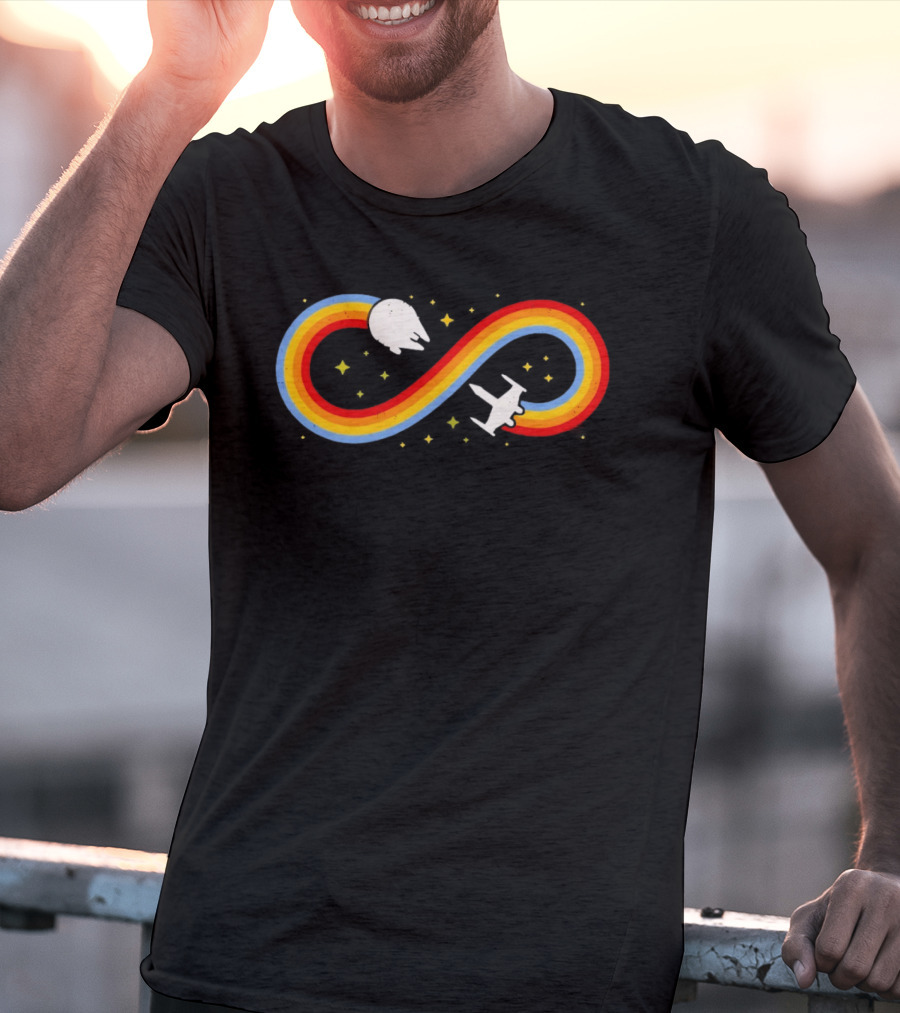 Endless Rainbow Infinity Space Journey T-Shirt