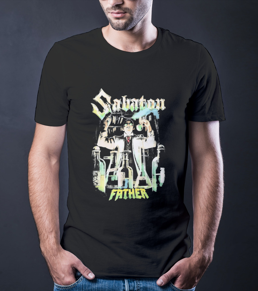 Sabaton Father Scientist With Beakers And Test Tubes T-Shirt