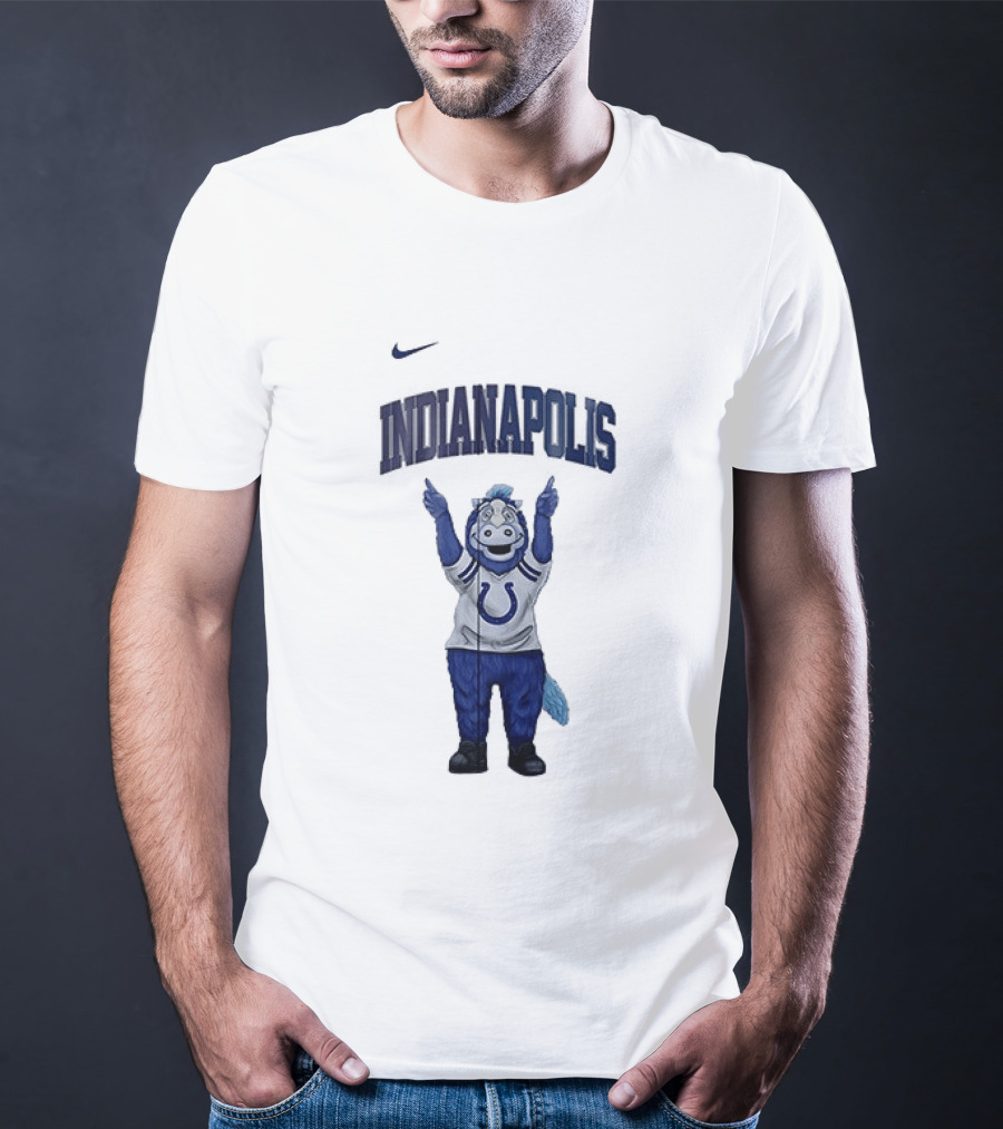 Indianapolis Colts Mascot Blue Celebrating Teacher Appreciation Month T-Shirt
