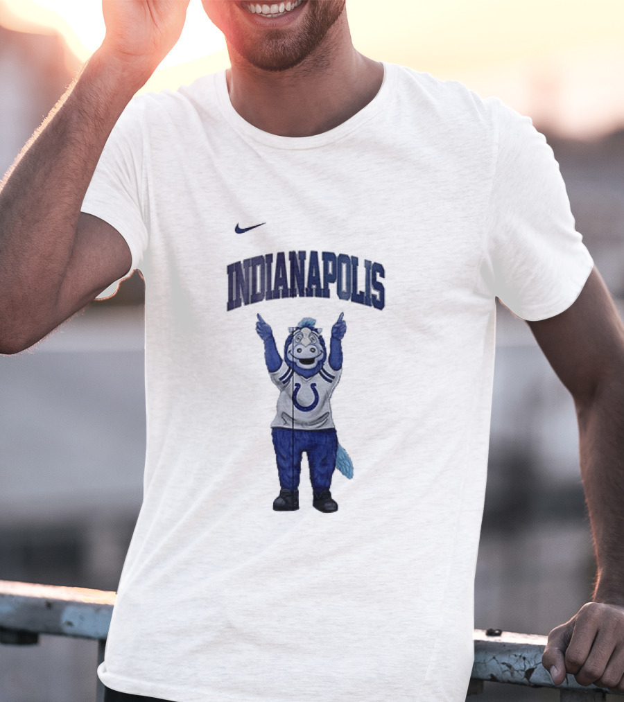 Indianapolis Colts Mascot Blue Celebrating Teacher Appreciation Month T-Shirt