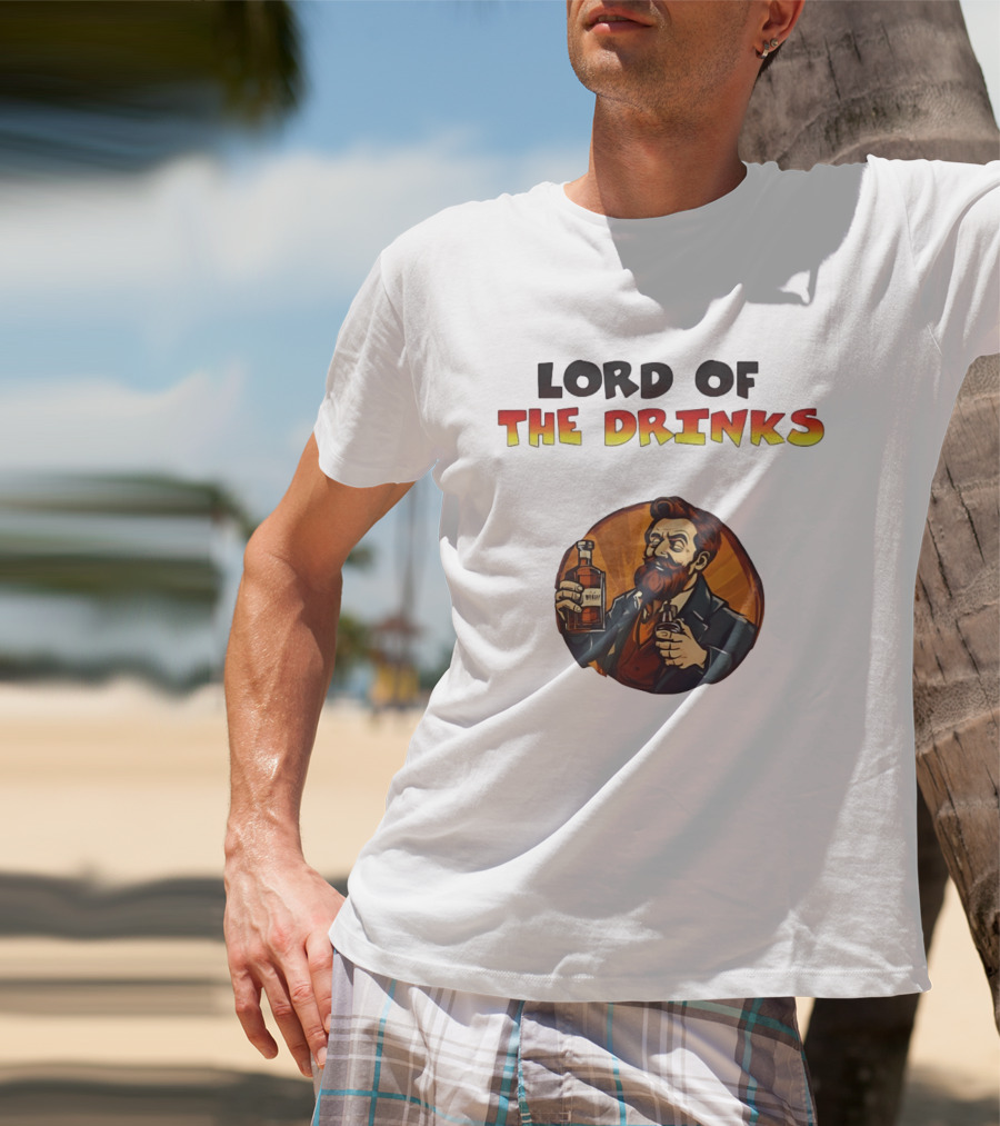 Lord Of The Drinks Whiskey Bearded Man T-Shirt