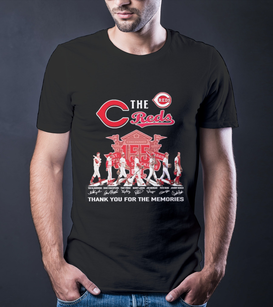 Cincinnati Reds Abbey Road 150th Anniversary Thank You For The Memories T-Shirt