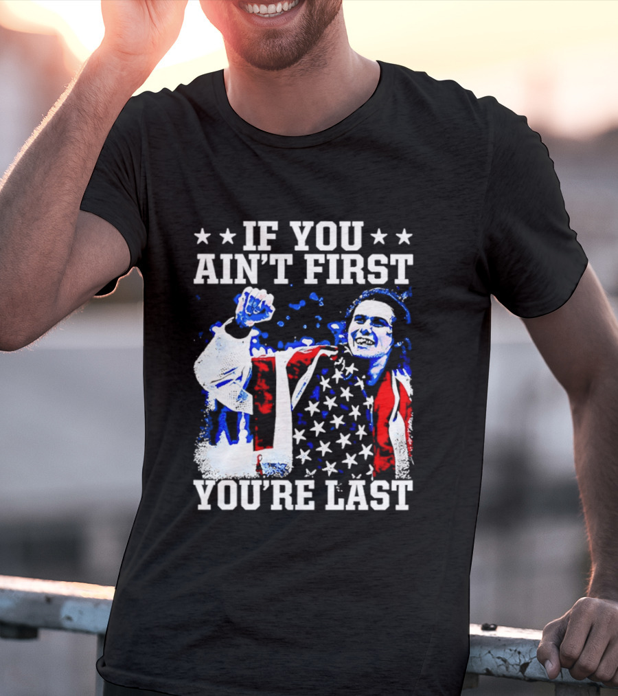 Jack Hughes If You Ain't First You're Last 2026 Winter Olympics USA Flag Victory T-Shirt