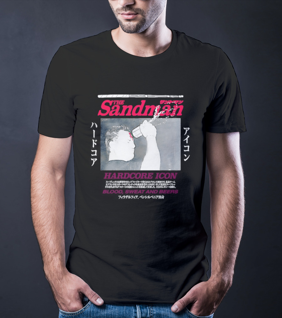 The Sandman Hardcore Icon Blood Sweat And Beers T-Shirt