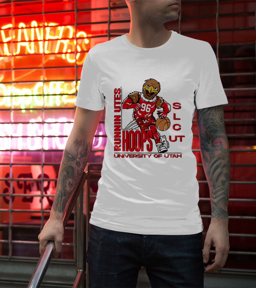 Runnin Utes Hoops SLcut University Of Utah Basketball Bird T-Shirt