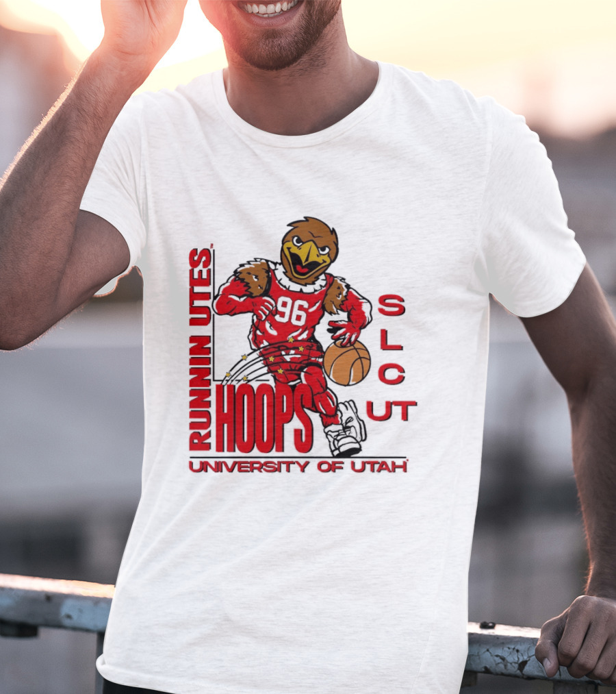 Runnin Utes Hoops SLcut University Of Utah Basketball Bird T-Shirt