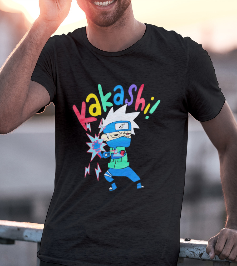 Kakashi Hatake Naruto Colorful Chibi T-Shirt